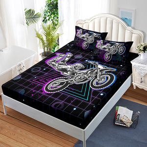 Lenzuola montate <span class=keywords><strong>moto</strong></span> 3D stampe digitali quattro stagioni tessuti in poliestere comodi e morbidi - Product Image 3