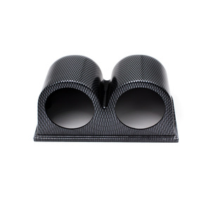 Soportes para Instrumentos de Fibra de Carbono de Dos Orificios, 52 mm, Tipo Asiento Horizontal, Base/Cubierta para Medidores de Panel de Automóvil, Directo de Fábrica - Product Image 3