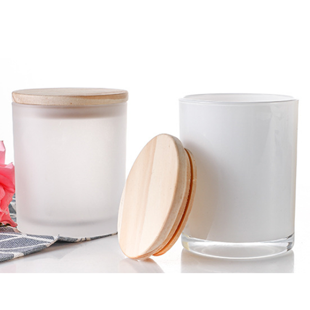 Wholesale Custom 8oz 12oz Frosted Clear Thick Empty Sublimation Blank Glass Candle Jar for Candle Making