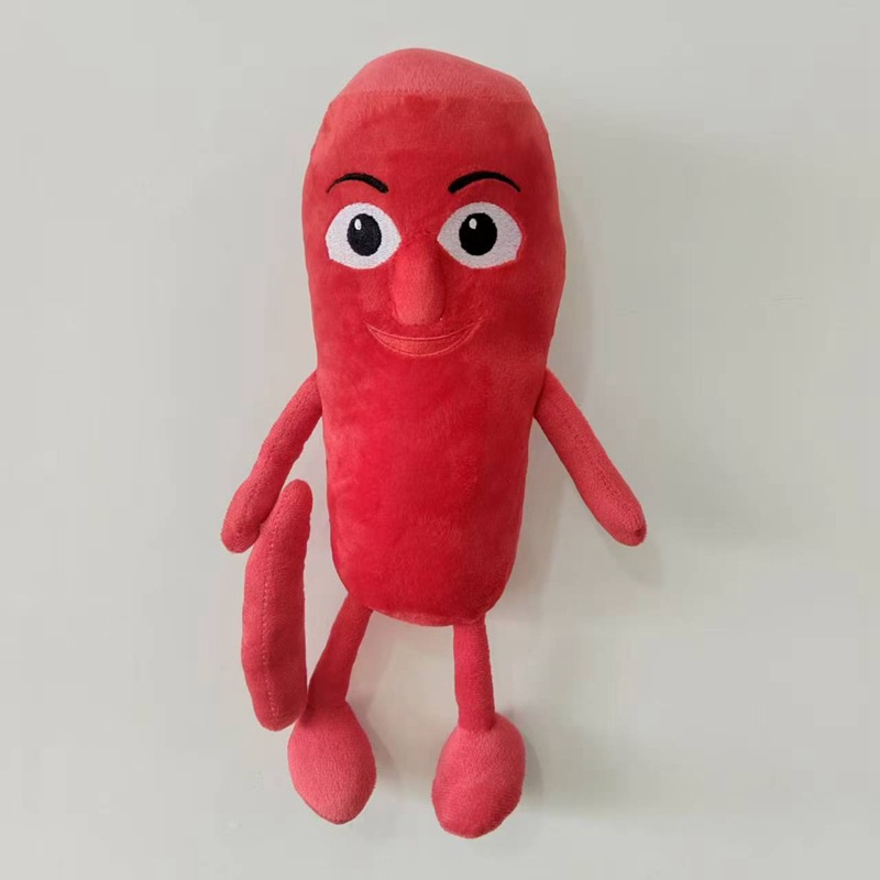 Bonhomme en bois rouge 35cm
