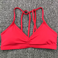 Soutien-gorge de sport pour femme, ajusté, à séchage rapide, avec bretelles convertibles, pour la course en extérieur et le yoga, avec soutien dorsal, pour adultes
