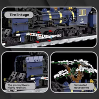 Ensemble de blocs de construction 1052 pièces, modèle de train Orient Express, kit motorisé, jouet éducatif STEM pour enfants et adultes, vente en gros