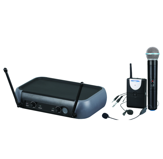 Wireless Microphone,UHF Dual Handheld Cordless Dynamic Mic System