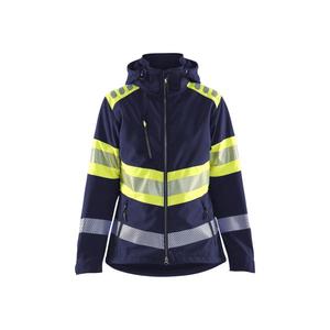 BLAKLADER - 440425138933XL Chaqueta Softshell de alta visibilidad para mujer Azul marino/Amarillo-EAN 7330509849798 ROPA DE TRABAJO DE LA HI-VIS - Product Image 1
