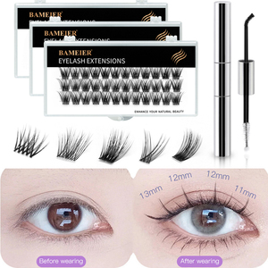 Cụm lông mi không thấm nước biểu tượng tùy chỉnh bán buôn phong cách khác nhau tăng đột biến bán buôn số lượng lớn DIY lông mi mở rộng với trái phiếu và con dấu - Product Image 1