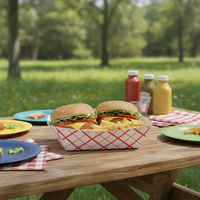 Boîtes alimentaires Récipients écologiques en papier pour la restauration rapide
