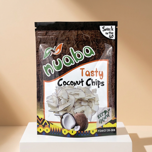 Custom Print Stand up Pouch Food Packaging Mylar <b>Bags</b> with Zipper for Coconut Chips Snack - Product Image 1