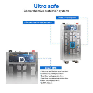 Paquete de Baterías <span class=keywords><strong>Dyness</strong></span> Smart <span class=keywords><strong>BMS</strong></span> 51.2V 314Ah LiFePO4 16kWh, Más de 8000 Ciclos, Control Remoto para Almacenamiento Solar Residencial - Product Image 6