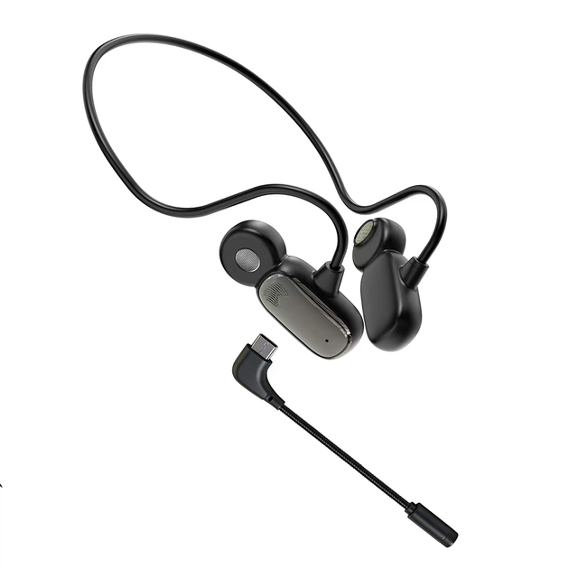 Bone Conduction Bt Wireless Sports Earphones with Detachable Mic for Gaming Walking Stereo Headset Earphone Headphones