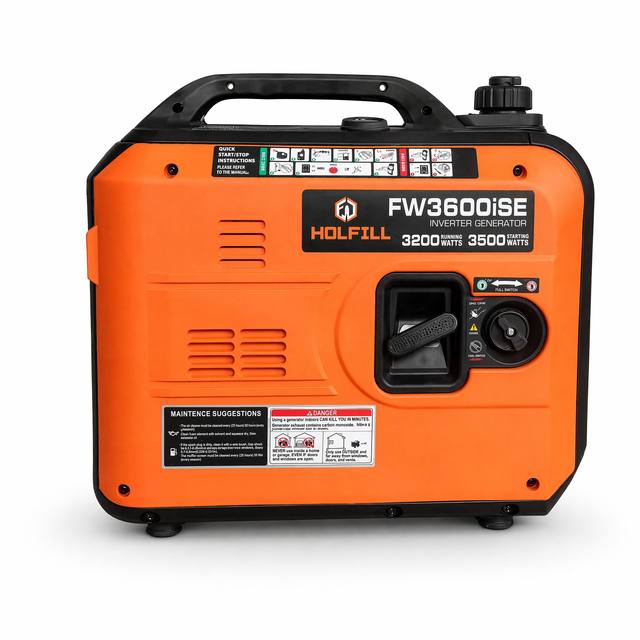 HOLFILL FW3600is Portable Inverter Generator 3500W Pure Sine Wave Gas Powered Generator Quiet Camping Home Backup Generator
