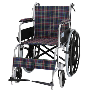 Silla de ruedas plegable Manual de aluminio, con rueda trasera de 24 pulgadas y rueda delantera de <span class=keywords><strong>8</strong></span> pulgadas - Product Image 1