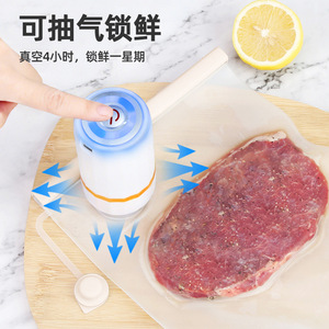 <b>Vacuum</b> Sealed Silicone Food Storage <b>Bags</b> Rectangle Compression Microwave Safe Fruit Vegetable Kitchenware Set With <b>Pump</b> - Product Image 3