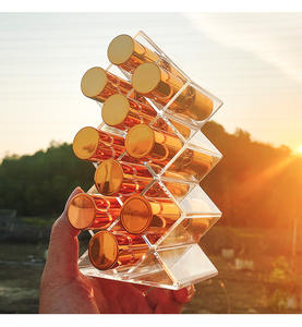 Boîte de rangement à rouge à lèvres en acrylique transparent, multi-compartiments, grande capacité, présentoir de bureau pour influenceuses - Product Image 3