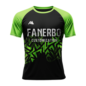 เสื้อฟุตบอลโพลีเอสเตอร์แบบแห้งเร็ว คอวี พิมพ์ลายดิจิตอล OEM ระบายอากาศได้ดี - Product Image 3