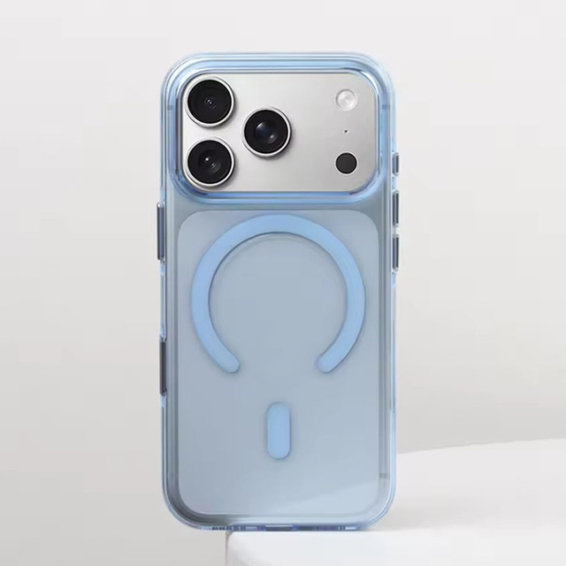 Luxury Transparent Magnetic Bumper Case for iPhone 18 Pro 17 16 Pro Max Wireless Charge Camera Button Clear Hard Cover Shell