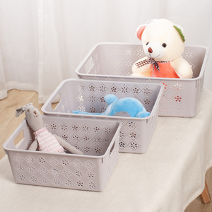 Cesta de almacenamiento Rectangular multifuncional de PP, cesta de baño apilable para ropa, otros artículos, cajas de almacenamiento de baño, contenedores - Product Image 6