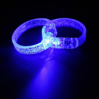Bracelet LED Lumineux en Acrylique pour Concerts et Festivals de Musique, Alimenté par Piles, Non Toxique, Bracelet de Fête