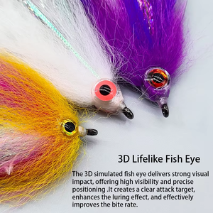 <span class=keywords><strong>Leurre</strong></span> de pêche à la mouche en eau salée 1/0 2/0 avec plume <span class=keywords><strong>pour</strong></span> poissons prédateurs - Product Image 3
