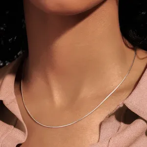 이만코 패션 심플 레귤레이션 유니섹스 다양한 폭의 목걸이 스네이크 체인 스테인리스 스틸 PVD 데일리 캐주얼 트렌디 주얼리 - Product Image 4