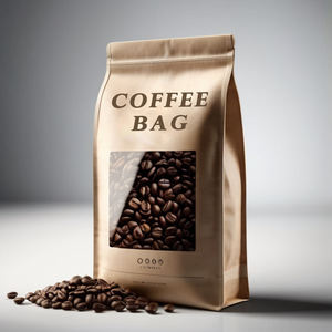 ถุงใส่เมล็ดกาแฟแบบแบนย่อยสลายได้ถุงใส่เมล็ดกาแฟกระดาษคราฟท์เป็นมิตรต่อสิ่งแวดล้อมใหม่ - Product Image 1