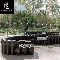 Los últimos muebles modernos populares en forma de S, Combinación libre, tela de terciopelo italiano, sofá largo, sofá para sala de estar