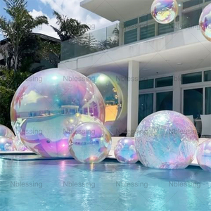 <b>Custom</b> PVC Christmas Large Mirror Balls Silver Outdoor Stage Decorative Inflatable Reflective <b>Balloons</b> Mirrior Ball Mirror Balls - Product Image 3
