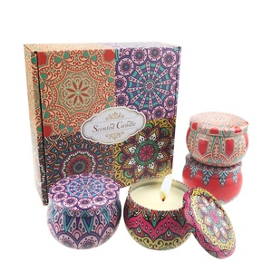 Set hadiah lilin wangi timah aromaterapi kustom lilin kedelai kesukaan pernikahan - Product Image 3