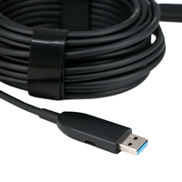 Kabel Data Serat Optik ADAMICU USB 3.0 Micro-B Konduktor Tembaga Solid Anti-Interferensi Selubung PVC 10M 50M Peralatan Panggung