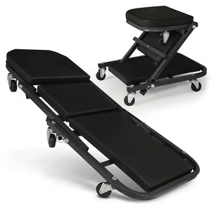 Banc de réparation automobile 36 pouces en cuir PU, chaise inclinable mobile pour atelier de maintenance automobile - Product Image 2