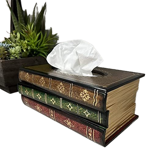 American Styling Creative Wooden Retro <b>Book</b> <b>Box</b> Shape Tissue <b>Box</b> Paper Storage <b>Box</b> Decoration - Product Image 5