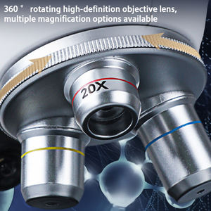 最新の顕微鏡おもちゃ2026デュアルレンズ双眼顕微鏡子供向けディスカバリーツール & 教育科学玩具アクセサリー付き - Product Image 3