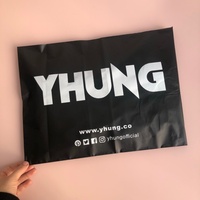 Enveloppe postale en polyéthylène vierge noir mat de luxe, biodégradable, écologique, 10x13 pouces, avec logo personnalisé, imperméable, pour l'épicerie