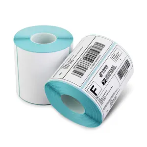 White Waybill Sticker A6 Folded Thermal Label Sticker Paper 100x150 roll shipping Label 4x6 Fan Fold