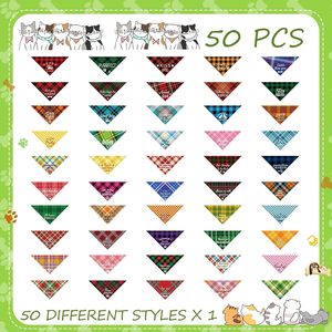 ผ้าพันคอสุนัขลายสก็อตพิมพ์ลายน่ารัก ผ้าพันคอสัตว์เลี้ยงแบบปรับได้สำหรับลูกสุนัขและแมว - Product Image 5