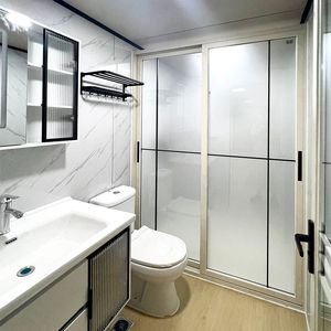 Maisons préfabriquées de haute qualité de 40 pieds avec cadre noir, sept chambres, maisons conteneurs extensibles avec toit en pente - Product Image 5