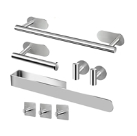 Ensemble porte-serviettes en acier inoxydable salle de bain étagère de rangement salle de bain porte-papier toilette porte-serviettes salle de bain matériel pendentif