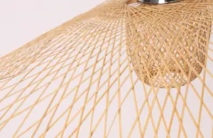 Lámpara colgante tejida a mano de bambú para decoración, candelabro hecho a mano de bambú de alta calidad - Product Image 3