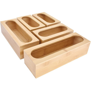 5 Pieces Bamboo Kitchen Drawer Bag Storage Box Food Storage Bag Organizer Holders