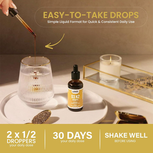 Adult <b>Vitamin</b> D3 K2 <b>Liquid</b> Drops with Organic Omega 3 MCT Oil for Bone Health Immune Support & Calcium Absorption - Product Image 5