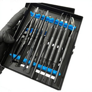 Juego de Pinzas Veterinarias de Acero Inoxidable, Otoscopio, Pinzas de Biopsia, Instrumentos Quirúrgicos Manuales Bloqueables para Clínica Veterinaria - Product Image 2