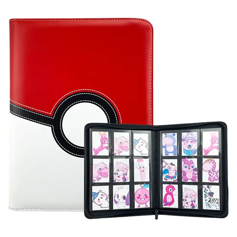 Modern Qiu Premium 9-Pocket Custom Sammelkarten ordner 20-Blatt PU-Leder-Fotoalbum für 360-Karten