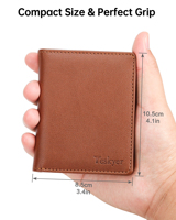 Dompet Binder Uang Tunai dengan Kantong Resleting Kulit PU Pink Custom Pabrik