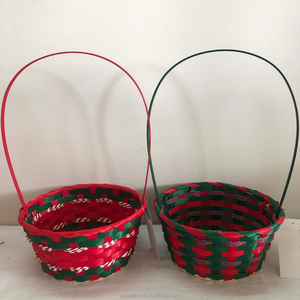 Cesta de Navidad de bambú tejida a mano, cesta de almacenamiento de decoración, cesta de regalo, fiesta, virutas de madera, precio barato, cesta de regalos de Navidad - Product Image 3