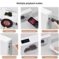 Lecteur CD portable pour usage domestique, pour musique USB, lecteur CD multifonctionnel pour l'apprentissage et l'écoute, lecteur CD avec écran LED, batterie intégrée