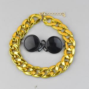 Collar de Cadena Dorada de Plástico para Perros Pequeños y Medianos, Gatos, Estilo <span class=keywords><strong>Bulldog</strong></span> Francés, Accesorios de Joyería para Mascotas - Product Image 2