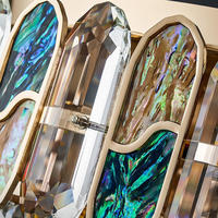 Lustre moderne en cristal pour la maison, les mariages, les hôtels, lustre de luxe pour salon, salle à manger, base en métal, luminaire de plafond en cristal