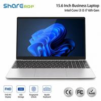 Sharerdp - Ordenador Portátil Empresarial de 15.6 Pulgadas con Intel Core I7-6500U de 6.ª Generación, SSD y Lector de Huellas Dactilares, Venta al por Mayor de Fábrica, OEM, ODM