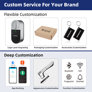 ลิลิไวส์ แมทเทอร์ RFID อเล็กซา รีทอฟท์ มอเตอร์ไรซ์ ล็อค เฟชาดูรา ดิจิตอล ดอร์ สมาร์ทล็อค ไวไฟ ยูโรเปียน รีทอฟท์ อิเล็กทรอนิกส์ ดอร์ ล็อค - Product Image 6