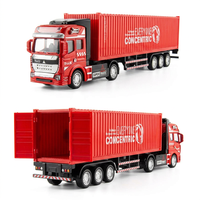 Camion Conteneur Moulé Sous Pression 1:50 en Gros, Modèle Personnalisé avec Logo, Remorque en Alliage, Camion de Transport avec Boîte Vitrée pour Collectionneurs 14+ ans, OEM