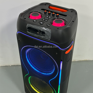 IFeiGift-1040 Enceinte de sonorisation double 10 pouces Boombox avec micro sans fil, télécommande et roues, enceinte de puissance Partybox pour l'extérieur - Product Image 3